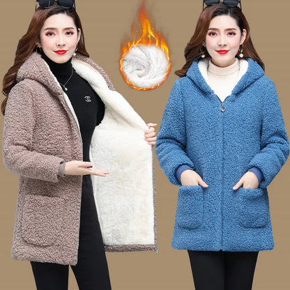 🔥 Venta caliente 🔥🎅 Chaqueta de invierno espesada con capucha para mujeres engrosadas