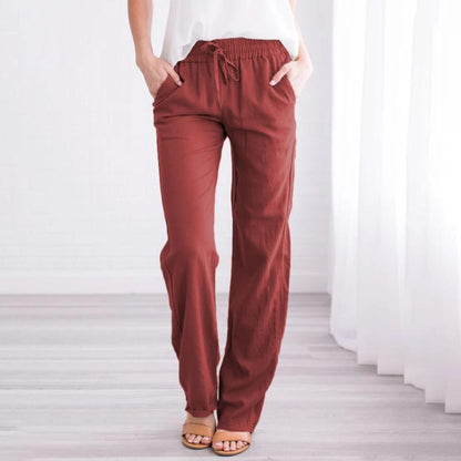 🌸Pantalones holgados y cómodos de lino y algodón para mujer🥰
