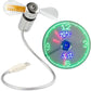 Ventilador USB con reloj LED luminoso