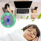 Ventilador USB con reloj LED luminoso