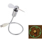 Ventilador USB con reloj LED luminoso
