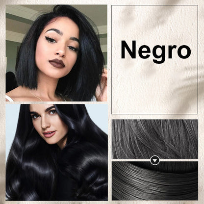 💖Suave y no irritante💥Champú 3 en 1 para teñir el pelo negro