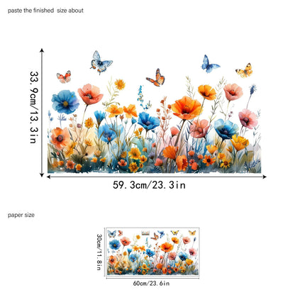 ✨ Pegatina para Ventana con Ramo de Flores de Colores – Decoración Vibrante y Estilo para tu Hogar 💐🖼️