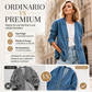 Abrigo formal acampanado con volantes elegante para mujer