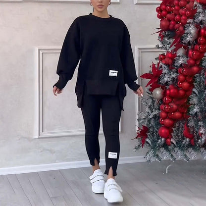 ✨ Conjunto de Sudadera Oversize y Leggings para Mujer | Diseño Desigual y Sin Costuras ✨ Ideal para Casa, Gym y Salidas, Tallas Grandes Disponibles