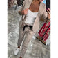 Conjunto de 2 piezas con chaqueta y pantalón de traje informal para mujer