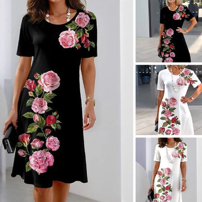 🌸Spring Specials💐 Vestido de manga corta Rose Bloom