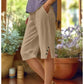 🌸 Estilo y comodidad sin complicaciones: prepárate para la primavera con estos pantalones capri informales de mujer, de color liso y con bolsillos🌿