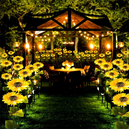 🌻✨ Luces Solares de Girasol para Jardín – Decoración Brillante, IP65, 14 Horas de Luz y Carga 30% Más Rápida ✨