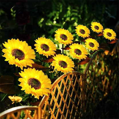 🌻✨ Luces Solares de Girasol para Jardín – Decoración Brillante, IP65, 14 Horas de Luz y Carga 30% Más Rápida ✨