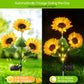 🌻✨ Luces Solares de Girasol para Jardín – Decoración Brillante, IP65, 14 Horas de Luz y Carga 30% Más Rápida ✨