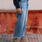 Pantalones cortos vaqueros rectos