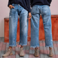 Pantalones cortos vaqueros rectos