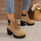 🔥【35-42】 👢✨2025 Novedad para este otoño: Botines de cuña con tacón grueso – modelo retro con cordones para mujer