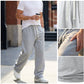 👖Novedades: pantalones casuales con cordón para hombre y bolsillos funcionales – Silueta holgada y colores sólidos versátiles para cualquier look casual