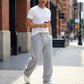 👖Novedades: pantalones casuales con cordón para hombre y bolsillos funcionales – Silueta holgada y colores sólidos versátiles para cualquier look casual