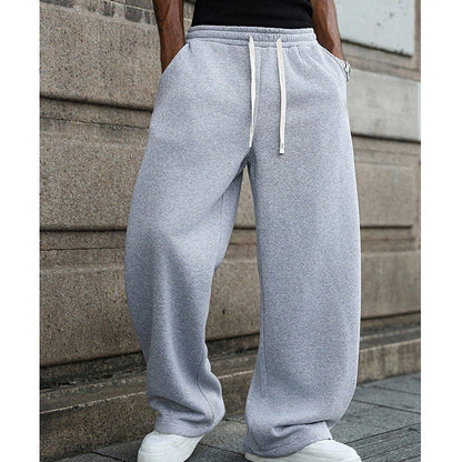 👖Novedades: pantalones casuales con cordón para hombre y bolsillos funcionales – Silueta holgada y colores sólidos versátiles para cualquier look casual