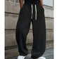 👖Novedades: pantalones casuales con cordón para hombre y bolsillos funcionales – Silueta holgada y colores sólidos versátiles para cualquier look casual