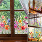 ✨ Pegatina para Ventana con Ramo de Flores de Colores – Decoración Vibrante y Estilo para tu Hogar 💐🖼️