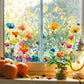 ✨ Pegatina para Ventana con Ramo de Flores de Colores – Decoración Vibrante y Estilo para tu Hogar 💐🖼️