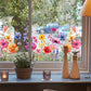 ✨ Pegatina para Ventana con Ramo de Flores de Colores – Decoración Vibrante y Estilo para tu Hogar 💐🖼️