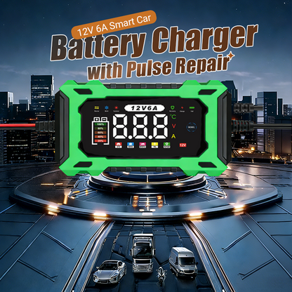 ⏰🔥 ¡56% DE DESCUENTO POR TIEMPO LIMITADO! 🔋 Cargador de Batería Inteligente 12V 6A – Recarga Rápida y Reparación por Pulsos para Tu Coche ⚡🚗