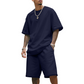 Set informal de camiseta y pantalones cortos de dos piezas para hombre