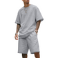 Set informal de camiseta y pantalones cortos de dos piezas para hombre