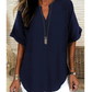🌸Rebajas de primavera 50% de descuento👕Top de manga corta holgado de color liso a la moda