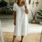 Vestido de manga corta de corte holgado para mujer