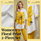 Conjunto de dos piezas para mujer con estampado floral