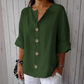 👔 ¡OFERTA RELÁMPAGO 50% DE DESCUENTO! 🍂 Blusa de Mujer Holgada de Botones – Cómoda, Transpirable, Anti-Arrugas y Estilo Versátil ✨