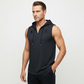 🏋️‍♂️💪 Camiseta sin mangas con capucha para hombre: cuello en V y capucha integrada 🔥