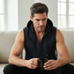 🏋️‍♂️💪 Camiseta sin mangas con capucha para hombre: cuello en V y capucha integrada 🔥
