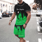 👕 ¡50% DE DESCUENTO POR TIEMPO LIMITADO! 🩳 Conjunto de camiseta con estampado gráfico para hombre y shorts – coordinado, suave y con cintura ajustable 🌴