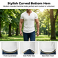 Camisa Henley lisa entallada para hombre