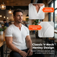 Camisa Henley lisa entallada para hombre