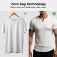 Camisa Henley lisa entallada para hombre