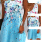 Vestido de verano sin mangas con estampado floral para mujer