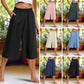 ⏰🔥¡50 % DE DESCUENTO POR TIEMPO LIMITADO! 👖 Pantalones informales de color liso, de corte ancho y largo 3/4: cómodos, elegantes y con un estilo chic sin esfuerzo ✨💃