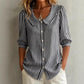 🔥Novedades y ofertas especiales: camisa de rayas con botones para ir al trabajo en verano
