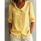 🔥Novedades y ofertas especiales: camisa de rayas con botones para ir al trabajo en verano