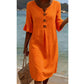 👗🌸Vestido midi de mujer de color liso con mangas con volantes