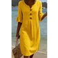 👗🌸Vestido midi de mujer de color liso con mangas con volantes