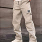Pantalones de trabajo de corte recto y con múltiples bolsillos para hombre