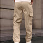 Pantalones de trabajo de corte recto y con múltiples bolsillos para hombre