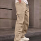 Pantalones de trabajo de corte recto y con múltiples bolsillos para hombre
