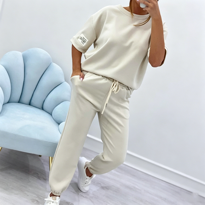 💥NUEVA OFERTA ESPECIAL💥Conjunto de camiseta y pantalones de manga corta informal para mujer