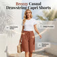 (S-4XL) Pantalones capri informales con cordón para mujer