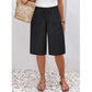 (S-4XL) Pantalones capri informales con cordón para mujer